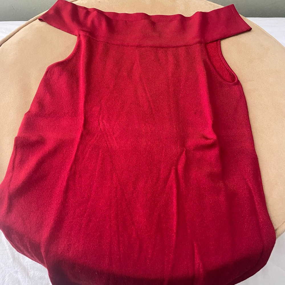 Armani top, size 44, red, never worn, vintage, no tags - Picture 3 of 4